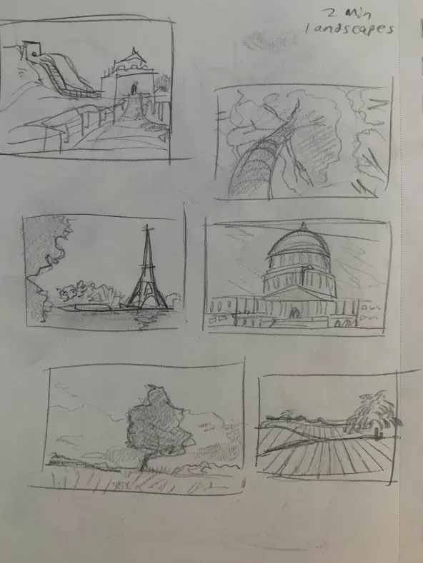 Sketchbook page by Therese Kerner