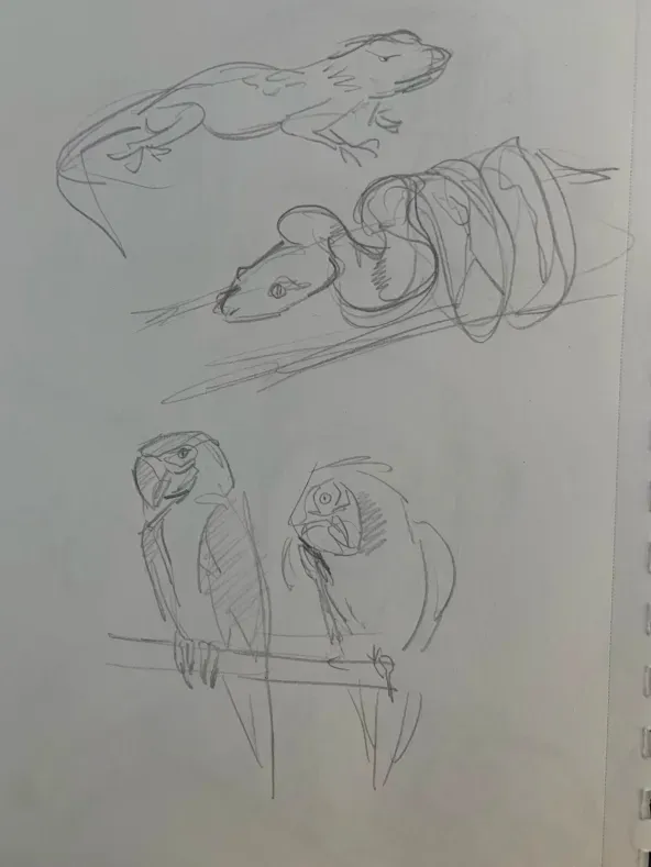Sketchbook page by Therese Kerner