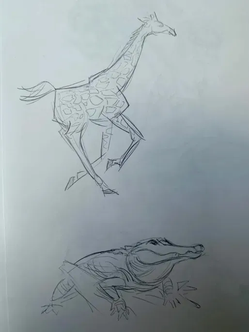 Sketchbook page by Therese Kerner