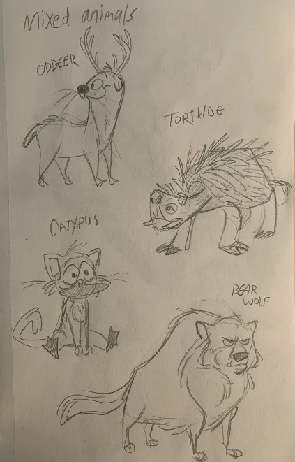 Sketchbook page by Therese Kerner