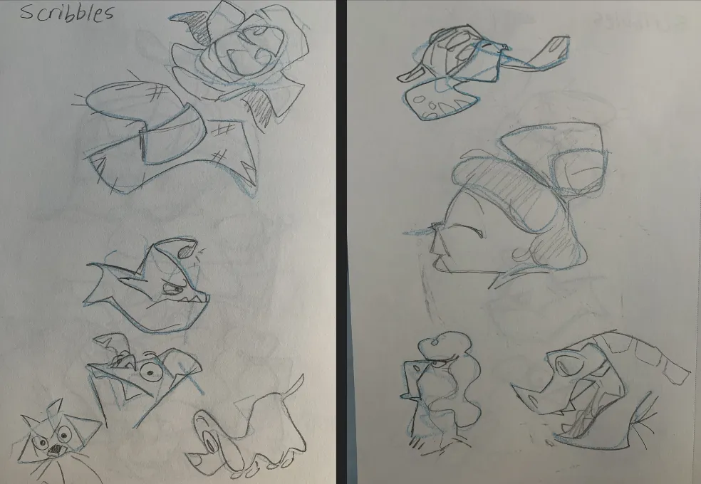 Sketchbook page by Therese Kerner
