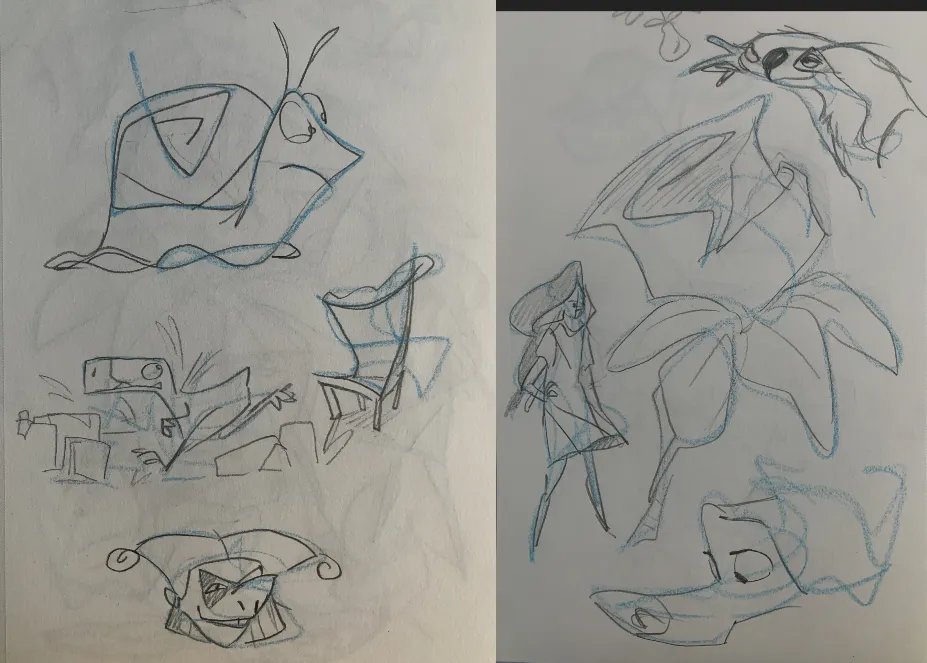 Sketchbook page by Therese Kerner