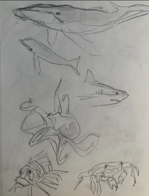 Sketchbook page by Therese Kerner