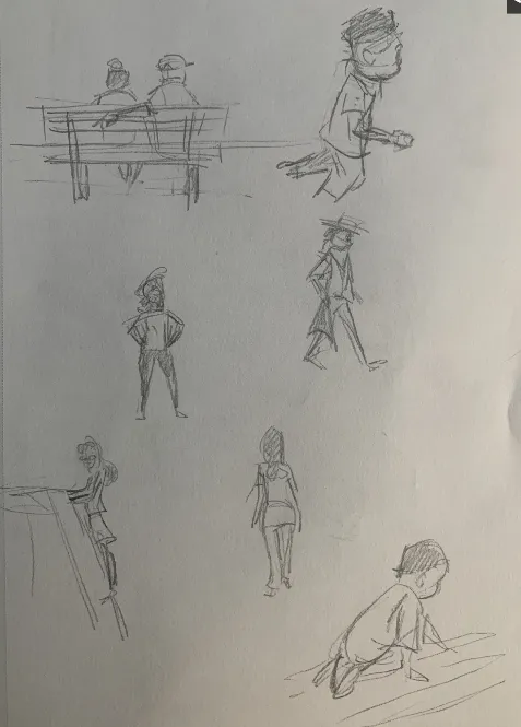 Sketchbook page by Therese Kerner