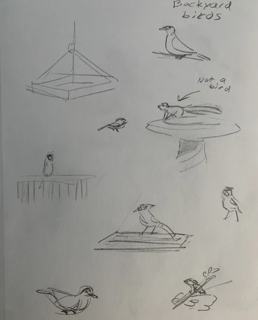 Sketchbook page by Therese Kerner